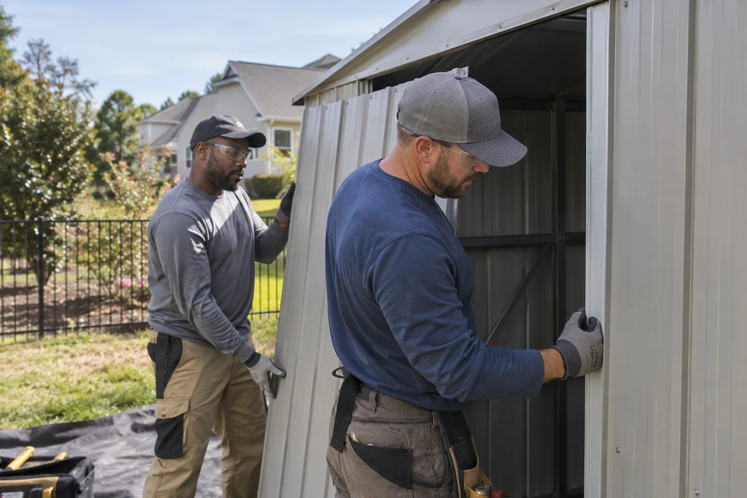 Metal Shed Removal work